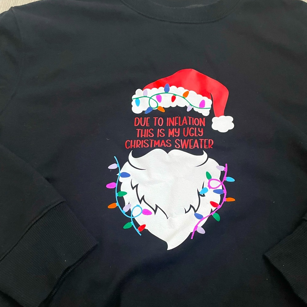 Sweater for Ugly Christmas Party “Due to Inflation this is my ugly Christmas”